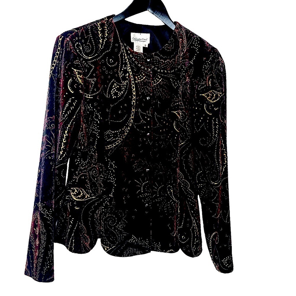 Coldwater Creek Women Multi Colors Glitzy Shimmery Jacket  Sz S